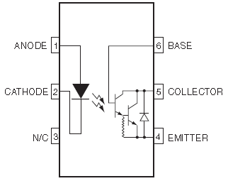 H11G2M, Высоковольтный оптрон с составным фототранзистором